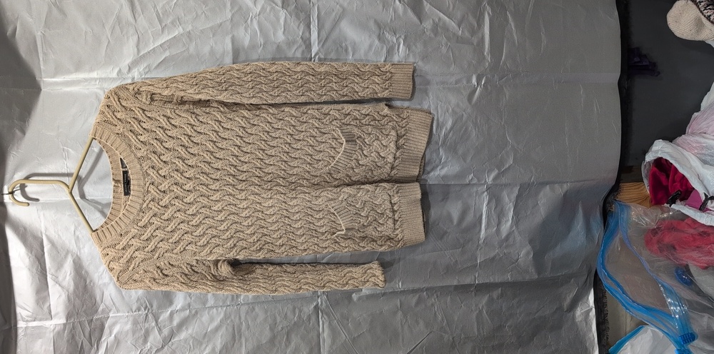 JEANNE PIERRE Women's Cable Knit Sweater - Tan